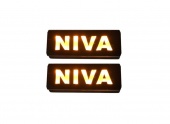 Повторитель поворота светодиодный Нива 2121 (надпись NIVA, желтое свечение)