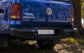 Бампер силовой задний алюминиевый Volkswagen Amarok V-2,0/V-3,0 2010- с квадратом под фаркоп