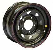 Диск OFF-ROAD Wheels  JEEP стальной черный 5х114,3 8xR15 d84 ET0 (треуг. мелкий)