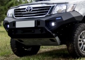 Бампер силовой передний алюминиевый Toyota Hilux VIGO 2011-2015 c доп. фарами