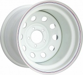 Диск OFF-ROAD Wheels  JEEP стальной белый 5х114,3 10xR15 d84 ET-50 (круг. мелкий)
