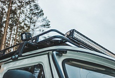 Багажник и светодиодные фары на УАЗ Буханка